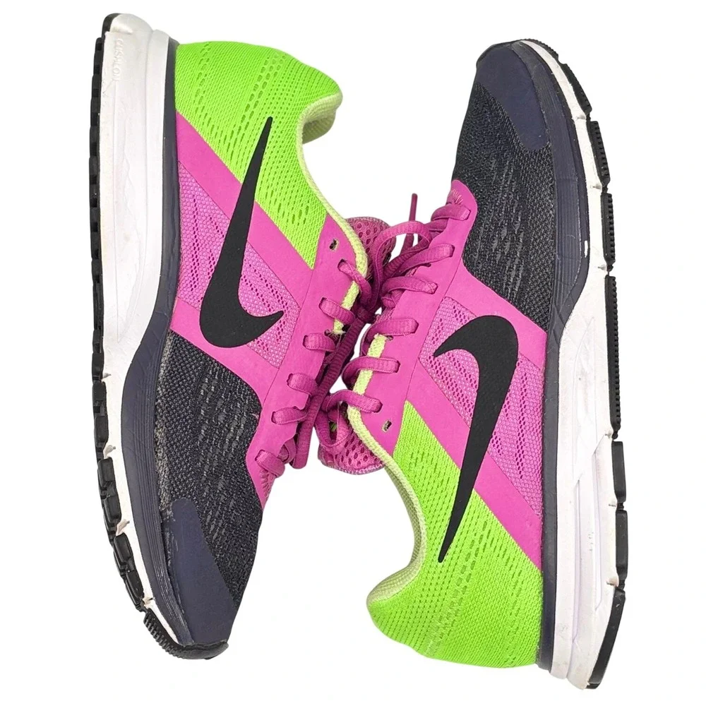Nike Air Zoom Pegasus 30 Women Running Shoes Pink Lime Green 599392-600 Size 7.5